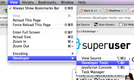 list of keyboard shortcuts for chrome on a mac